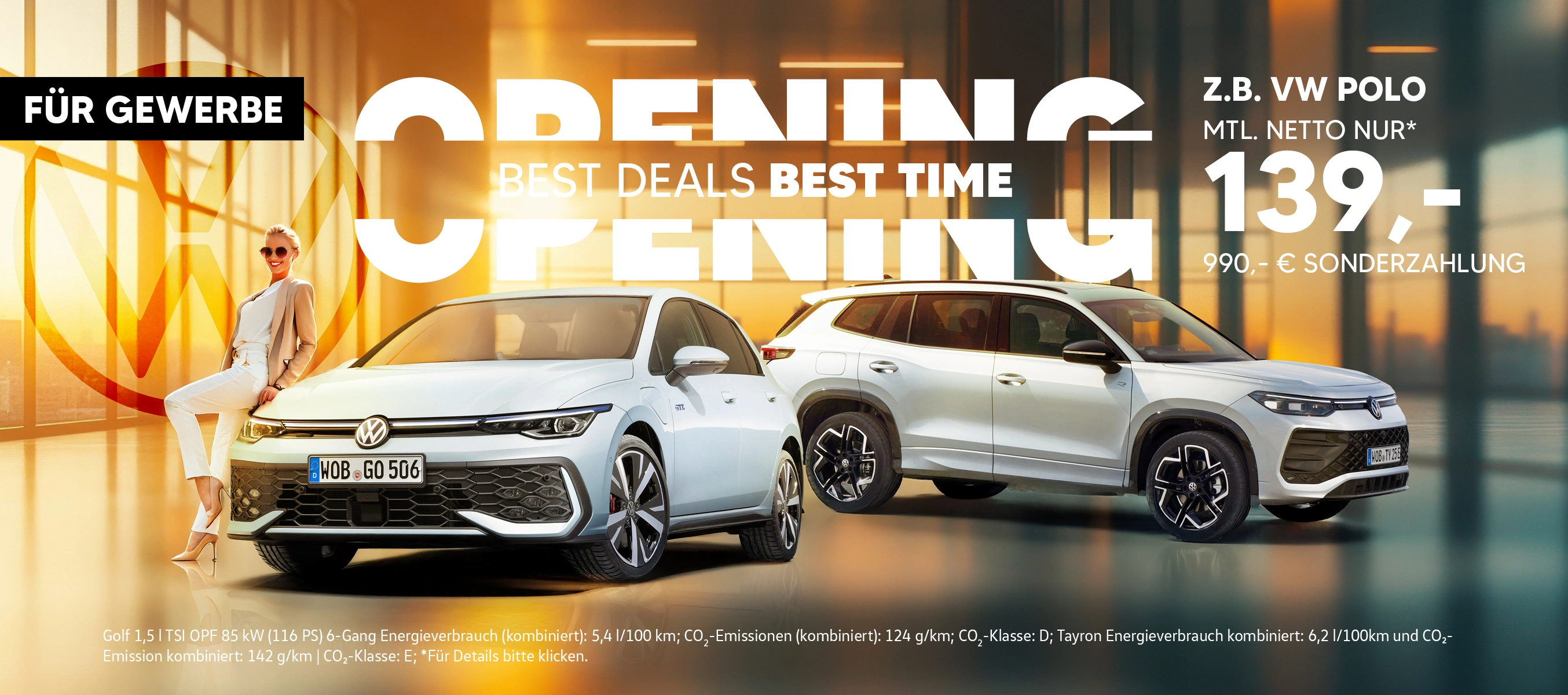Jahres Opening Angebote für Gewerbe Volkswagen Angebote SALE Autohaus Wicke Bochum