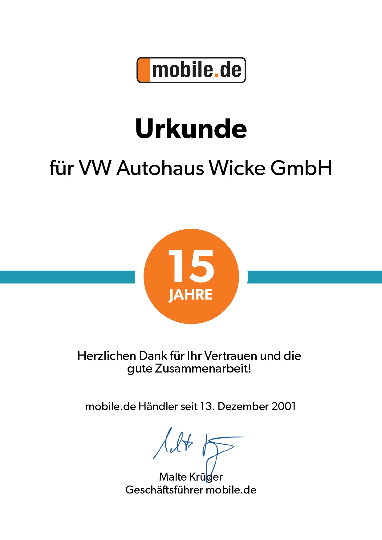 Mobile 15 Jahre Mobile 15 Jahre